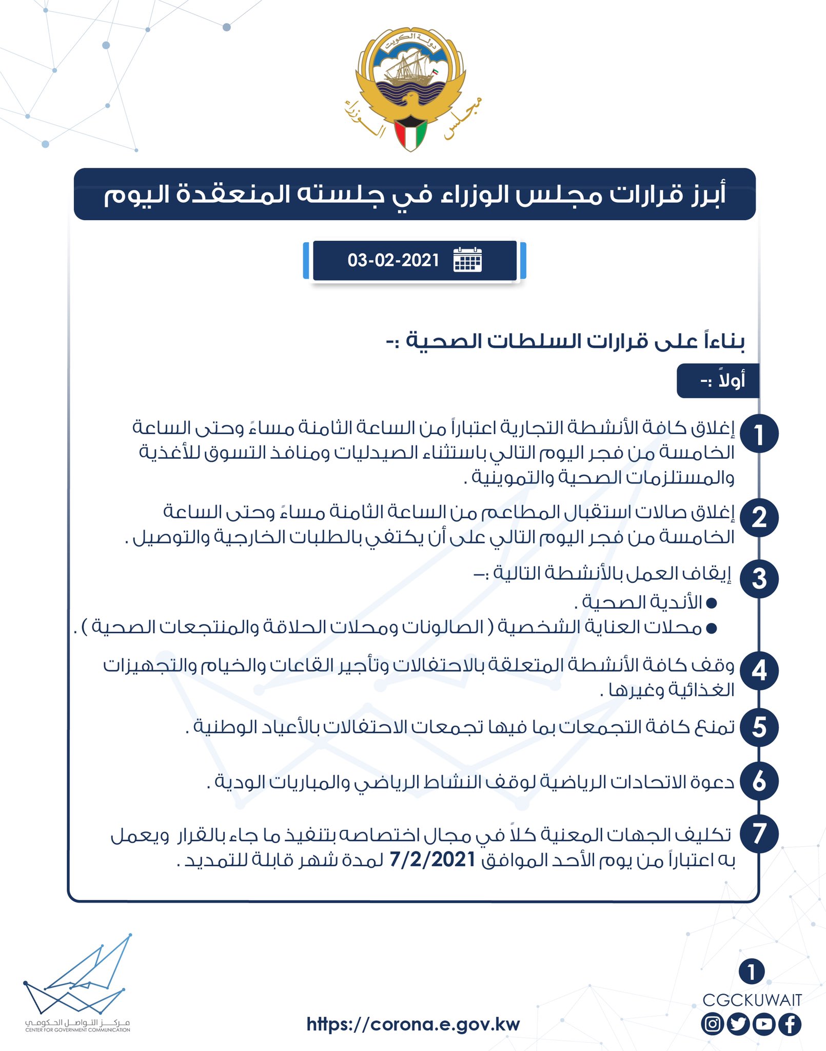 قرارات مجلس الوزراء الكويتي