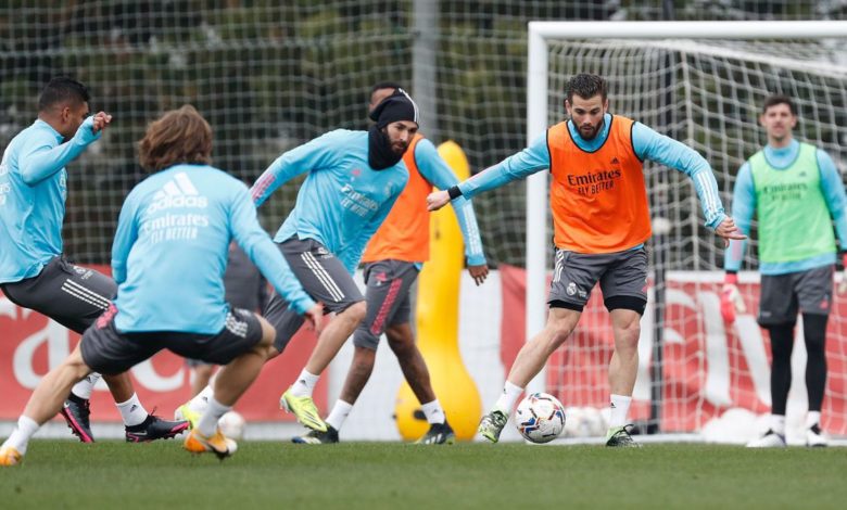 فريق ريال مدريد يستعد لمباراة ويسكا في الدوري الإسباني