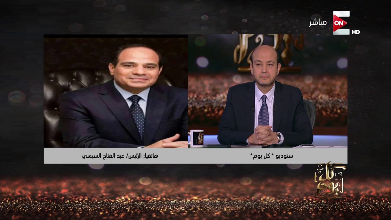 الرئيس السيسي في مداخلته الهاتفية مع الإعلامي عمرو أديب