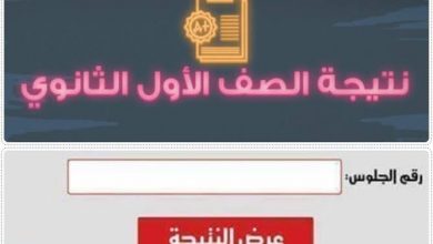 صورة الاستعلام عن نتيجة الصف الأول الثانوى لعام 2021 برقم الجلوس