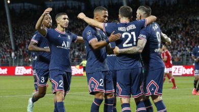 صورة أهداف مباراة باريس سان جيرمان وستاد بريست (4-2) اليوم فى الدوري الفرنسي