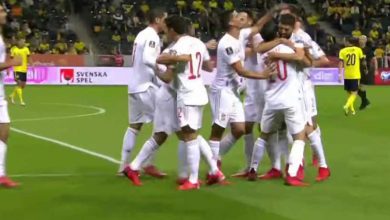 صورة أهداف مباراة إسبانيا والسويد (1-2) اليوم فى تصفيات كأس العالم