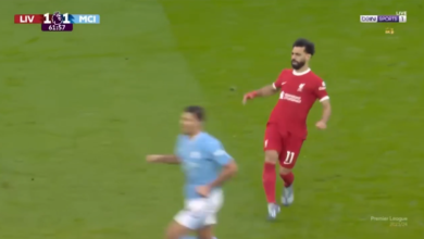 صورة لقطة محمد صلاح العبقرية التي أصابت بيب جوارديولا بحالة من الرعب الشديد وكاد أن يسجل فيها ليفربول هدف ثاني لولا تدخل من قوى خارجية!!