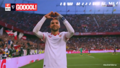 صورة شــاهد: هدف يوسف النصيري العالمي في مرمي برشلونة منذ قليل الذي كتب نهاية الحارس الاللماني تير شتيجن مع برشلونة بعد هذا الهدف الخرافي
