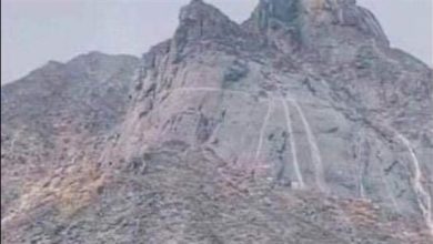 صورة متداول في جبال مكة المكرمة اثناء تساقط الامطار